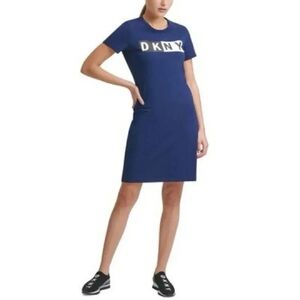 Dkny Sport Cotton Logo T-Shirt Dress NWT
